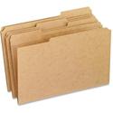 Pendaflex 1/3 Tab Cut Legal Recycled Top Tab File Folder - 8 1/2" x 14" - 3/4" Expansion - 11 pt. - Kraft - Rounded Corner, Reinforced - 10% Fiber Recycled - 100 / Box