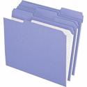 Pendaflex 1/3 Tab Cut Letter Recycled Top Tab File Folder - 8 1/2" x 11" - 3/4" Expansion - Top Tab Location - Assorted Tab Position - 11 pt. - Lavender - Reinforced Top, Reinforced Tab - 10% Fiber Recycled - 100 / Box