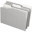 Pendaflex 1/3 Tab Cut Legal Top Tab File Folder - 8 1/2" x 14" - Internal Pocket(s) - Top Tab Location - Assorted Tab Position - 11 pt. - Gray - Acid-free, Reversible - 100 / Box