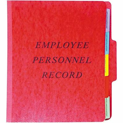 Pendaflex 1/3 Tab Cut Letter Recycled Organizer Folder - 8 1/2" x 11" - 400 Sheets Capacity - 2" Expansion - 1" Fastener Capacity - Top Tab Location - 5 Divider(s) - Red - Reinforced Tab, Moisture Resistant, Smudge Resistant, Reinforced Gusset, Rip P