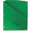 Pendaflex Letter Recycled Project File - 8 1/2" x 11" - 11 pt. - Green - CD Holder, Punched - 10% Recycled - 25 / Pack