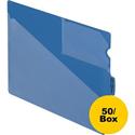 Pendaflex Poly End Tab Out Guides - 50 x Divider(s) - 9.5" - Letter - 8.50" Width x 11" Length - Blue Polypropylene Divider - Durable, Pocket, Wear Resistant, Tear Resistant, Moisture Resistant - 50 / Box