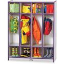 Jonti-Craft Rainbow Accents 4 Section Coat Locker - 4 Compartment(s) - 50.50" Height x 39" Width x 15" Depth - Durable, Laminated - Purple - 1 Each