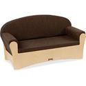 Jonti-Craft Komfy Children's Sofa - 42.5" x 19.5" x 23" Overall Dimension - Fabric Espresso Seat - Espresso Back - 1 Each