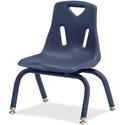 Jonti-Craft Berries Stacking Chair - Steel Frame Material - Four-legged Base - Navy - Polypropylene - 1 Each