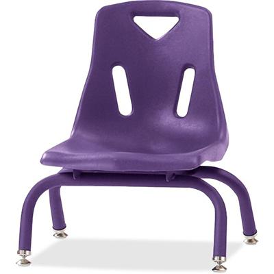 Jonti-Craft Berries Stacking Chair - Steel Frame Material - Four-legged Base - Purple - Polypropylene - 1 Each