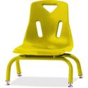Jonti-Craft Berries Stacking Chair - Steel Frame Material - Four-legged Base - Yellow - Polypropylene - 1 Each