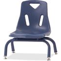 Jonti-Craft Berries Stacking Chair - Steel Frame Material - Four-legged Base - Navy - Polypropylene - 1 Each