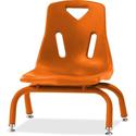Jonti-Craft Berries Stacking Chair - Steel Frame Material - Four-legged Base - Orange - Polypropylene - 1 Each