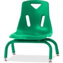Jonti-Craft Berries Stacking Chair - Steel Frame Material - Four-legged Base - Green - Polypropylene - 1 Each