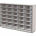 Jonti-Craft Rainbow Accents Cubbie Mobile Storage - 30 Compartment(s) - 42" Height x 60" Width x 15" Depth - Durable, Laminated - Black - Hard Rubber - 1 Each