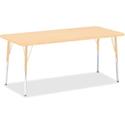Jonti-Craft Berries Adult Height Maple Top/Edge Rectangle Table - Laminated Rectangle, Maple Top - Four Leg Base - 4 Legs - Height Adjustable - 24" to 31" Adjustment - 72" Table Top Length x 30" Table Top Width x 1.13" Table Top Thickness - 31" Heigh