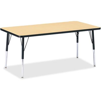 Jonti-Craft Berries Adult Height Color Top Rectangle Table - Laminated Rectangle, Maple Top - Four Leg Base - 4 Legs - Height Adjustable - 24" to 31" Adjustment - 60" Table Top Length x 30" Table Top Width x 1.13" Table Top Thickness - 31" Height - A