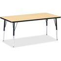 Jonti-Craft Berries Adult Height Color Top Rectangle Table - Laminated Rectangle, Maple Top - Four Leg Base - 4 Legs - Height Adjustable - 24" to 31" Adjustment - 60" Table Top Length x 30" Table Top Width x 1.13" Table Top Thickness - 31" Height - A