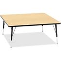 Jonti-Craft Berries Elementary Height Color Top Square Table - Laminated Square, Maple Top - Four Leg Base - 4 Legs - Height Adjustable - 15" to 24" Adjustment - 48" Table Top Length x 48" Table Top Width x 1.13" Table Top Thickness - 24" Height - Ar