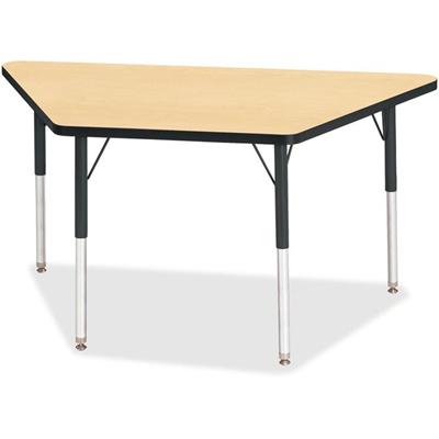 Jonti-Craft Berries Adult-Size Classic Color Trapezoid Table - Laminated Trapezoid, Maple Top - Four Leg Base - 4 Legs - Height Adjustable - 24" to 31" Adjustment - 48" Table Top Length x 24" Table Top Width x 1.13" Table Top Thickness - 31" Height -