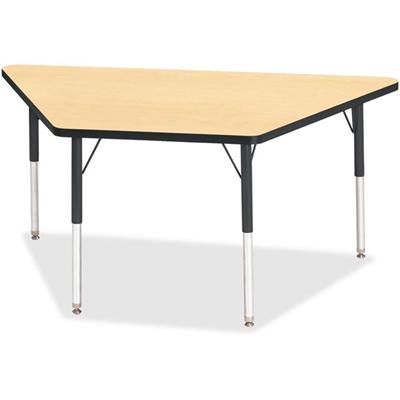 Jonti-Craft Berries Adult-Size Classic Color Trapezoid Table - Laminated Trapezoid, Maple Top - Four Leg Base - 4 Legs - Height Adjustable - 24" to 31" Adjustment - 60" Table Top Length x 30" Table Top Width x 1.13" Table Top Thickness - 31" Height -