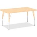 Jonti-Craft Berries Adult Height Maple Top/Edge Rectangle Table - Laminated Rectangle, Maple Top - Four Leg Base - 4 Legs - Height Adjustable - 24" to 31" Adjustment - 48" Table Top Length x 30" Table Top Width x 1.13" Table Top Thickness - 31" Heigh