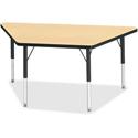 Jonti-Craft Berries Elementary Height Classic Trapezoid Table - Laminated Trapezoid, Maple Top - Four Leg Base - 4 Legs - Height Adjustable - 15" to 24" Adjustment - 48" Table Top Length x 24" Table Top Width x 1.13" Table Top Thickness - 24" Height 