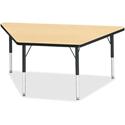 Jonti-Craft Berries Elementary Height Classic Trapezoid Table - Laminated Trapezoid, Maple Top - Four Leg Base - 4 Legs - Height Adjustable - 15" to 24" Adjustment - 60" Table Top Length x 30" Table Top Width x 1.13" Table Top Thickness - 24" Height 