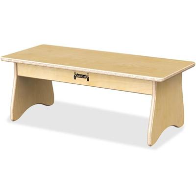 Jonti-Craft Komfy Coffee Table - 10" Height x 27" Width x 12" Depth - Rounded Edge - Material: Acrylic - Finish: Baltic - Durable, Non-yellowing - For Classroom - 1 Each