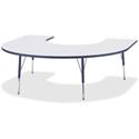 Jonti-Craft Berries Prism Horseshoe Student Table - Laminated Horseshoe-shaped, Navy Top - Four Leg Base - 4 Legs - Height Adjustable - 24" to 31" Adjustment - 66" Table Top Length x 60" Table Top Width x 1.13" Table Top Thickness - 31" Height - Educ