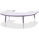 Jonti-Craft Berries Prism Horseshoe Student Table - Laminated Horseshoe-shaped, Purple Top - Four Leg Base - 4 Legs - Height Adjustable - 24" to 31" Adjustment - 66" Table Top Length x 60" Table Top Width x 1.13" Table Top Thickness - 31" Height - Ed
