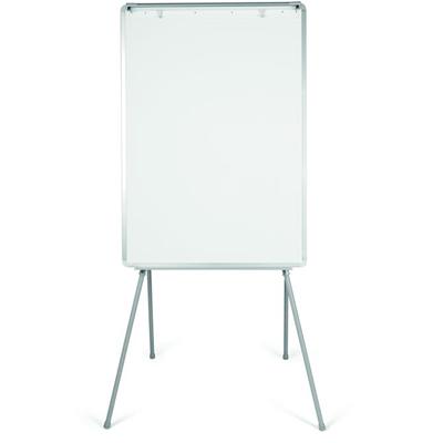 MasterVision Quadpod Presentation Easel - 28" (2.3 ft) Width x 40.5" (3.4 ft) Height - White Surface - Gray Aluminum Frame - Rectangle - Floor Standing, Tabletop - Telescoping Leg, Non-magnetic, Sturdy, Foldable, Lightweight, Portable, Pen Tray, Adju