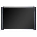 MasterVision MVI SoftTouch Deluxe Bulletin Board - 23.62" Board Height x 35.43" Board Width - Black Foam Surface - Smooth - Black Aluminum Frame - 1 Each