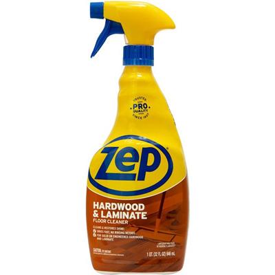 Zep Hardwood & Laminate Floor Cleaner - For Hardwood Floor, Laminate Floor, Acrylic, Baseboard - 32 fl oz (1 quart) - Fresh Scent - Recommended For: Spot Remover, Stain Remover, Scuff Mark Remover - Residue-free - Brown - 1 Each