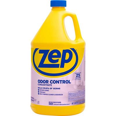Zep Odor Control Concentrate - Concentrate - 128 fl oz (4 quart) - Fresh, Lemon Scent - Recommended For: Germs Remover, Odor Remover, Mildew Remover - Deodorize, Disinfectant, Anti-bacterial - Blue Bottle - 1 Each