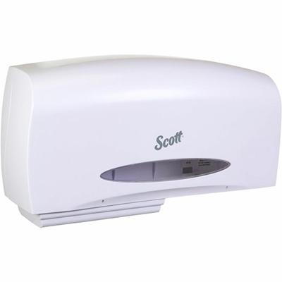 Scott Essential Coreless Jumbo Roll Toilet Paper Dispenser - Coreless Dispenser - 2 x Roll - 10.9" Height x 20.1" Width x 5.9" Depth - Plastic - Black - Durable - 1 Carton