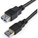 StarTech.com 2m Black SuperSpeed USB 3.0 Extension Cable A to A - M/F - 6.56 ft USB Data Transfer Cable - First End: 1 x 9-pin USB 3.0 Type A - Male - Second End: 1 x 9-pin USB 3.0 Type A - Female - 5 Gbit/s - Shielding - Nickel Plated Connector - 24