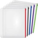 Cardinal&reg; Zipper Binder Pockets - 0.50" Maximum Capacity - 100 x Sheet Capacity - For Letter 8 1/2" x 11" Sheet - 3 x Holes - Ring Binder - Rectangular - Blue, Black, Red, Purple, Green - Poly - 5 / Pack
