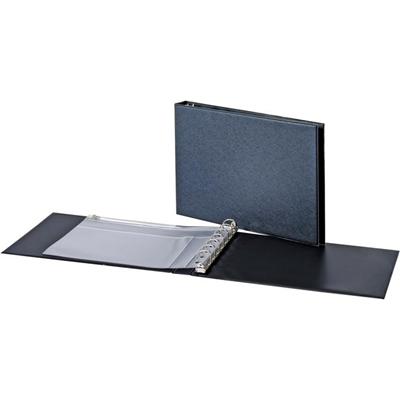 Cardinal&reg; 7 Ring Standard Business Check Binder - 1" Binder Capacity - Fastener(s): D-Ring - Board - Black - Recycled - Textured, Eco-friendly, Zipper Closure, Pen Holder - 1 Each