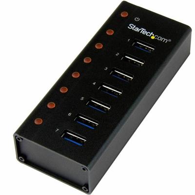 StarTech.com 7 Port USB 3.0 Hub - Desktop or Wall-mountable Metal Enclosure - USB - External - 7 USB Port(s) - 7 USB 3.0 Port(s)