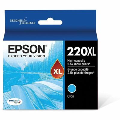 Epson DURABrite Ultra 220XL Original High Yield Inkjet Ink Cartridge - Cyan - 1 Pack - 450 Pages