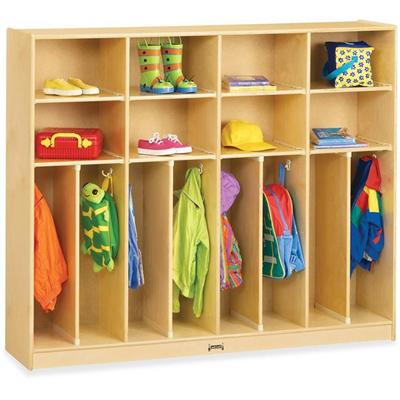 Jonti-Craft Rainbow Accents Large Neat-n-Trim Locker - 8 Compartment(s) - 50.50" Height x 60" Width x 15" Depth - Durable, Hanging Hook, Rounded Corner - Baltic - Acrylic - 1 Each