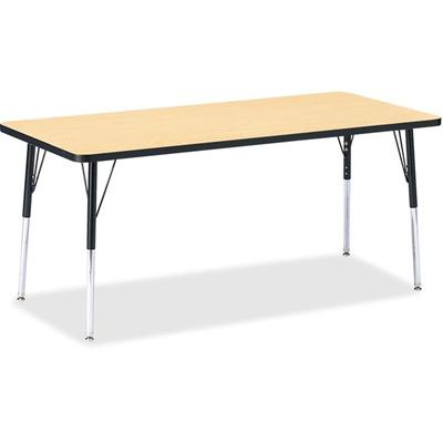 Jonti-Craft Berries Adult Height Color Top Rectangle Table - Laminated Rectangle, Maple Top - Four Leg Base - 4 Legs - Height Adjustable - 24" to 31" Adjustment - 72" Table Top Length x 30" Table Top Width x 1.13" Table Top Thickness - 31" Height - A