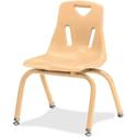 Jonti-Craft Berries Stacking Chair - Camel Seat Color - Polypropylene Seat Material - Camel Back Color - Polypropylene Back Material - Steel Frame Material - Four-legged Base - 1 Each