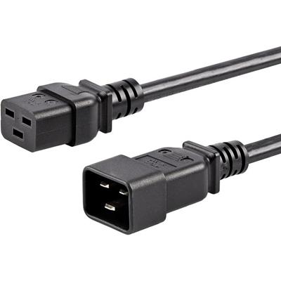 StarTech.com 10 ft Heavy Duty 14 AWG Computer Power Cord - C19 to C20 - For PDU, Server, Desktop Computer, Monitor, Printer - 250 V AC / 15 A - Black - 10 ft Cord Length - IEC 60320 C20 / IEC 60320 C19 - 1 Each