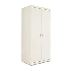 Assembled 78" High Heavy-Duty Welded Storage Cabinet, Four Adjustable Shelves, 36w x 24d, Putty