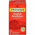 Twinings of London English Breakfast Black Tea Bag - Black Tea - 25 Cup - 25 / Box