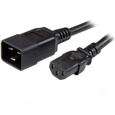 StarTech.com 3 ft Heavy Duty 14 AWG Computer Power Cord - C13 to C20 - For Desktop Computer, Server, PDU, Monitor, Printer - 125 V AC / 15 A - Black - 3 ft Cord Length - IEC 60320 C13 / IEC 60320 C20 - 1 Each