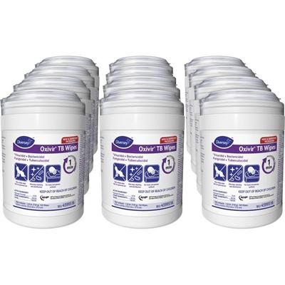 Diversey Oxivir Tb Wipes - For Multipurpose - Characteristic Scent - 7" Length x 6" Width - Recommended For: Bacteria Remover, Fungi Remover, Virus Remover, Blood Remover - Disinfectant, VOC-free - White - 160/Tub - 12 / Carton