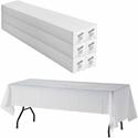 Genuine Joe Banquet-Size Plastic Tablecover - 300 ft Length x 40" Width - Plastic - White - 6 / Carton