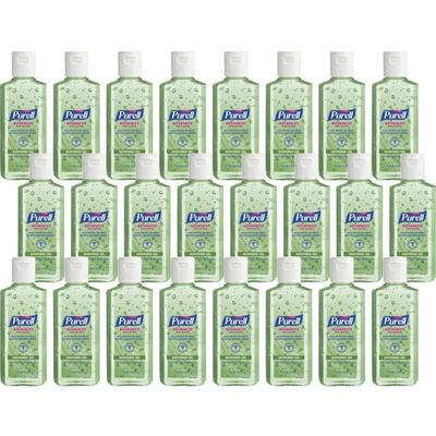 PURELL&reg; Hand Sanitizer Gel - Floral Scent - 4 fl oz - Squeeze Bottle Dispenser - Kill Germs - Hand - Moisturizing - Green - Non-sticky, Residue-free, Moisturizing - 24 / Carton