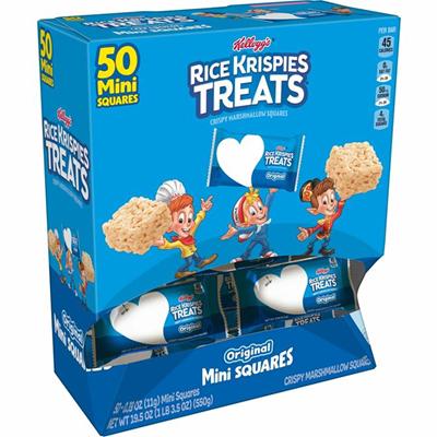 Rice Krispies Treats Mini Squares - Individually Wrapped - Original - 1 Serving Pack - 50 / Box