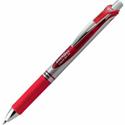 EnerGel EnerGel RTX Liquid Gel Pens - 0.7 mm Medium Pen Point - Refillable - Retractable - Red Ink - Gel-based - Silver Barrel - Metal Tip - 1 Dozen