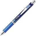 EnerGel EnerGel RTX Liquid Gel Pens - 0.7 mm Medium Needle Pen Point - Refillable - Retractable - Blue Ink - Gel-based - Blue, Silver Barrel - Stainless Steel Tip - 1 Dozen